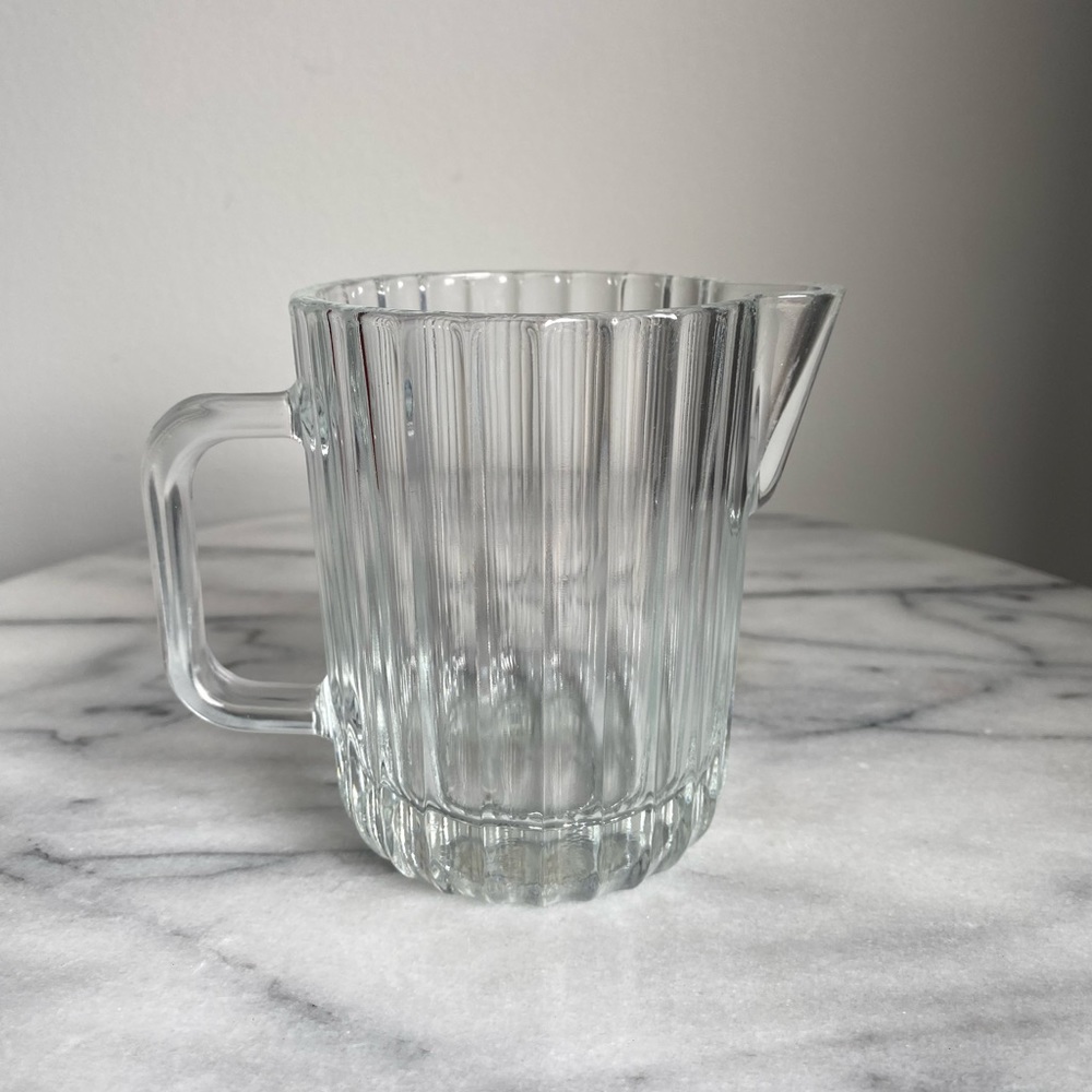 Vintage Italy Glass Creamer - tea time, high tea, mcm decor